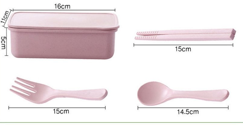 Lunch Box Bamboo Fiber Microwave Oven Bento - Image 4