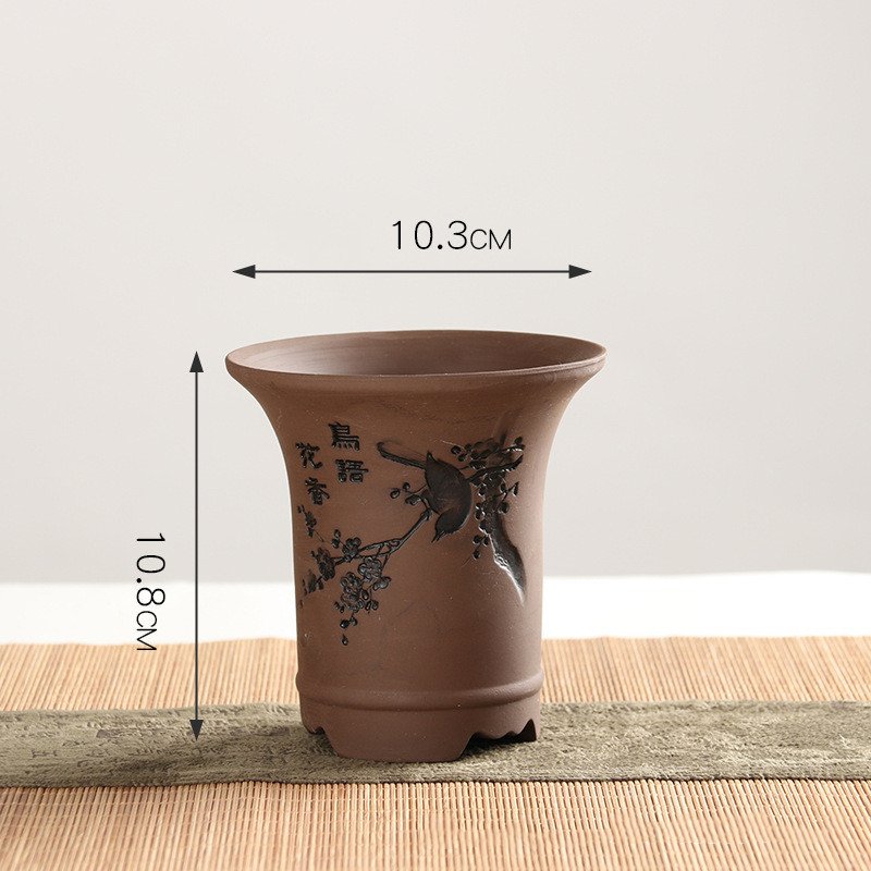 Purple Clay Succulent Flower Pot - Image 6