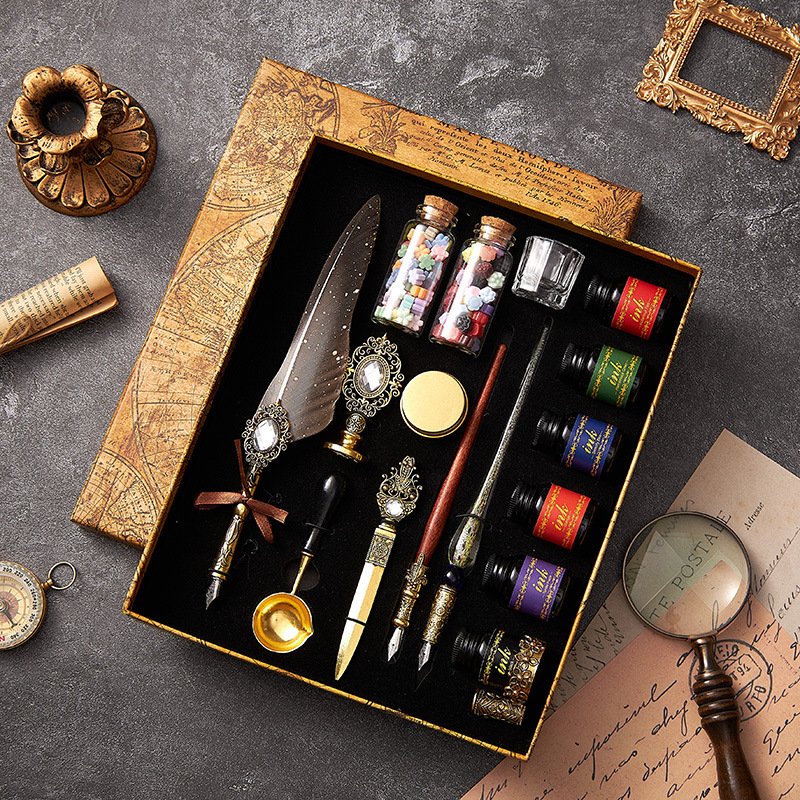 European Retro Feather Pen Pen Gift Set Birthday Gift - Image 2
