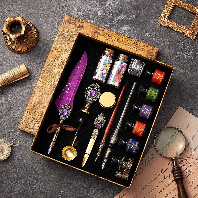 European Retro Feather Pen Pen Gift Set Birthday Gift - Image 7