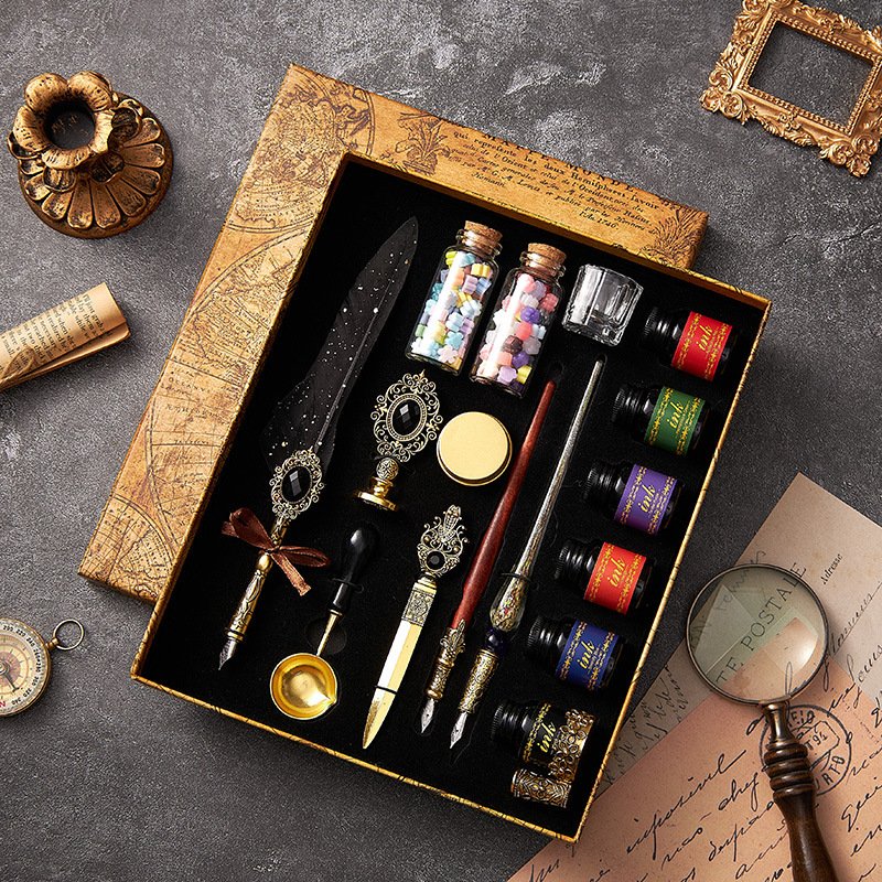 European Retro Feather Pen Pen Gift Set Birthday Gift - Image 3