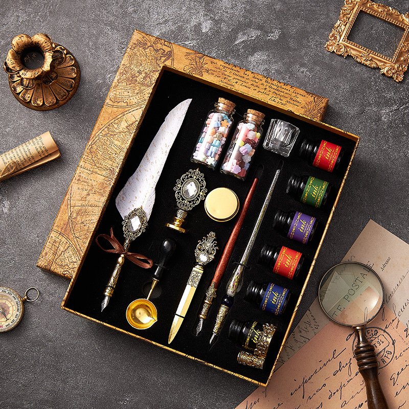 European Retro Feather Pen Pen Gift Set Birthday Gift - Image 10